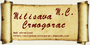 Milisava Crnogorac vizit kartica